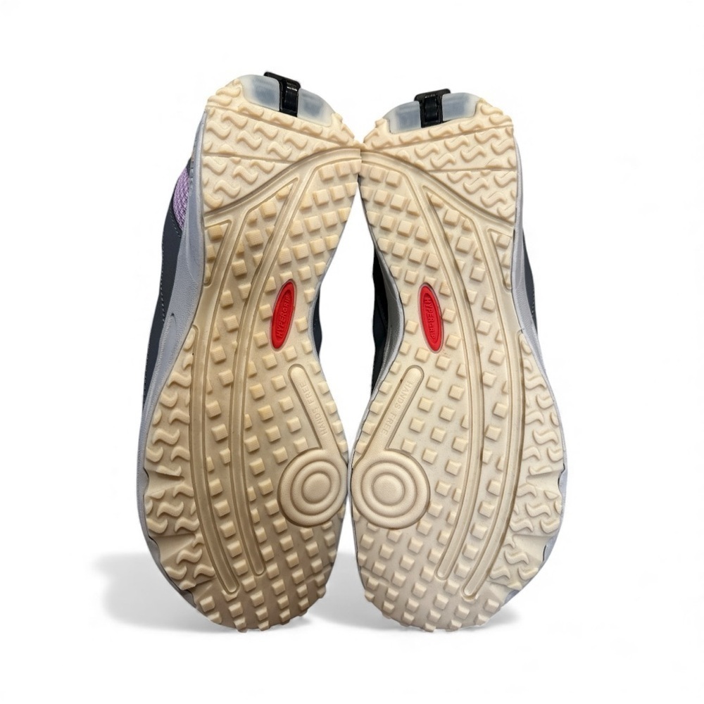 ZeroTie Hands Free Sneakers Size 8.5 Purple Gray Pull On Tying Mechanism On Back - Picture 8 of 14